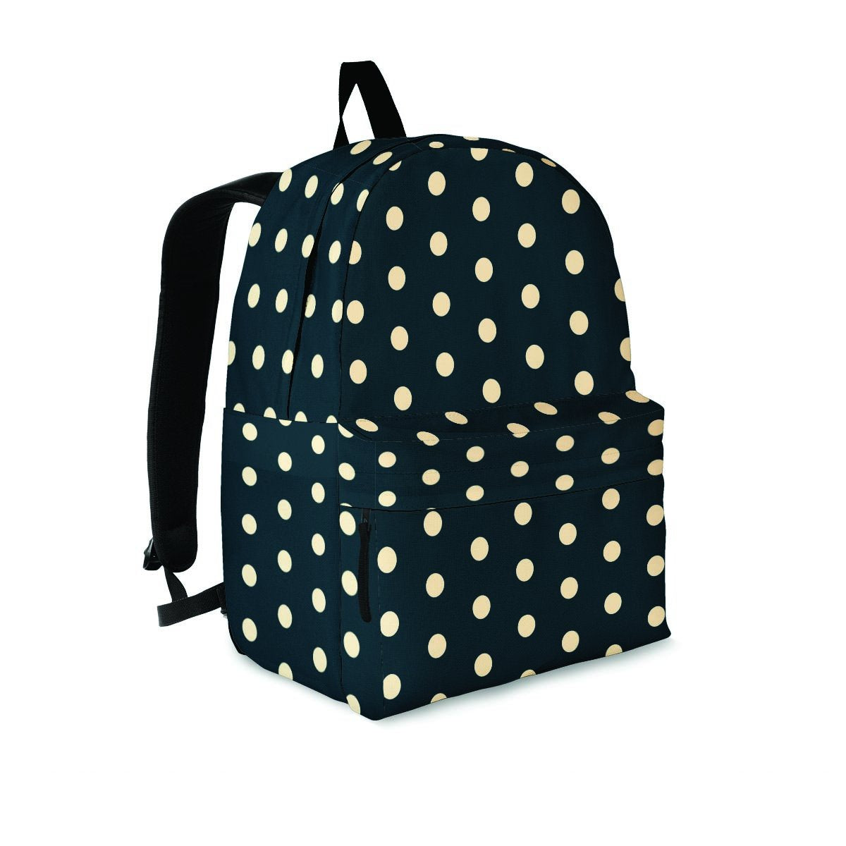 Vintage Black Tiny Polka Dot Backpack-grizzshop
