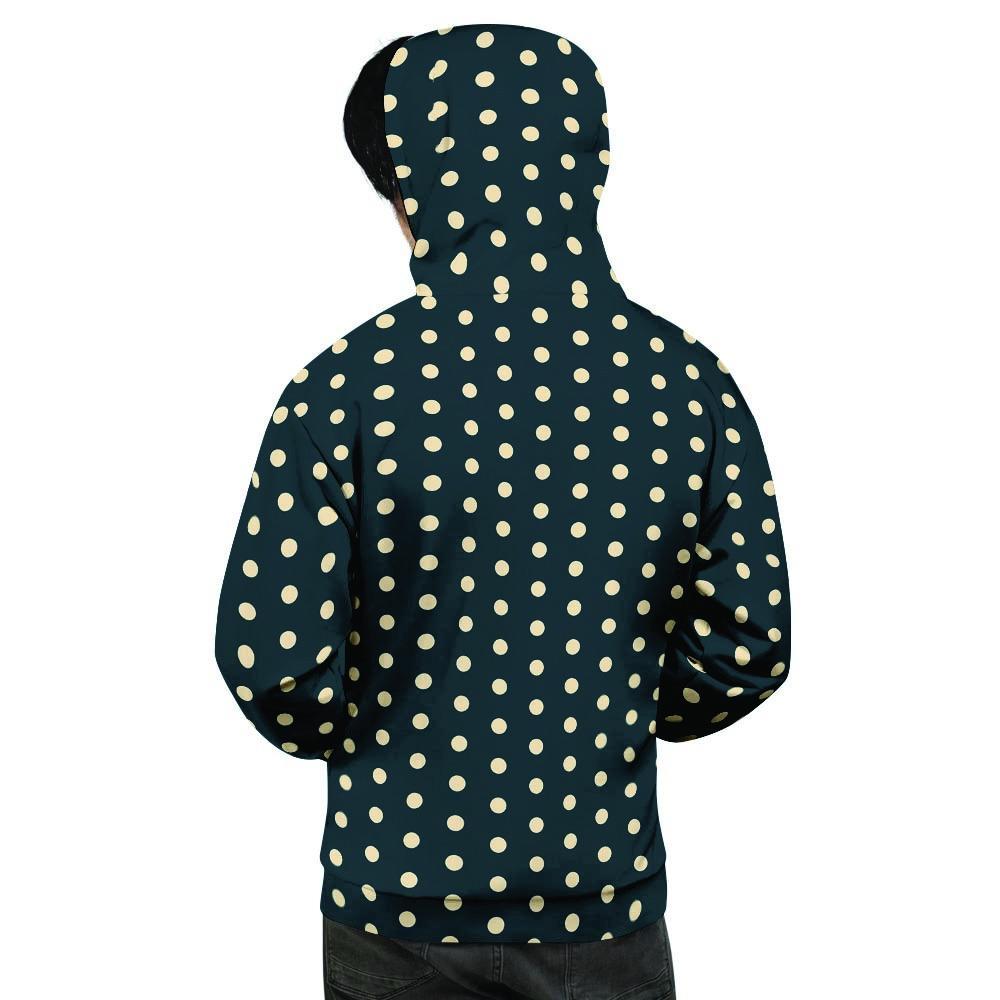 Vintage Black Tiny Polka Dot Men's Hoodie-grizzshop