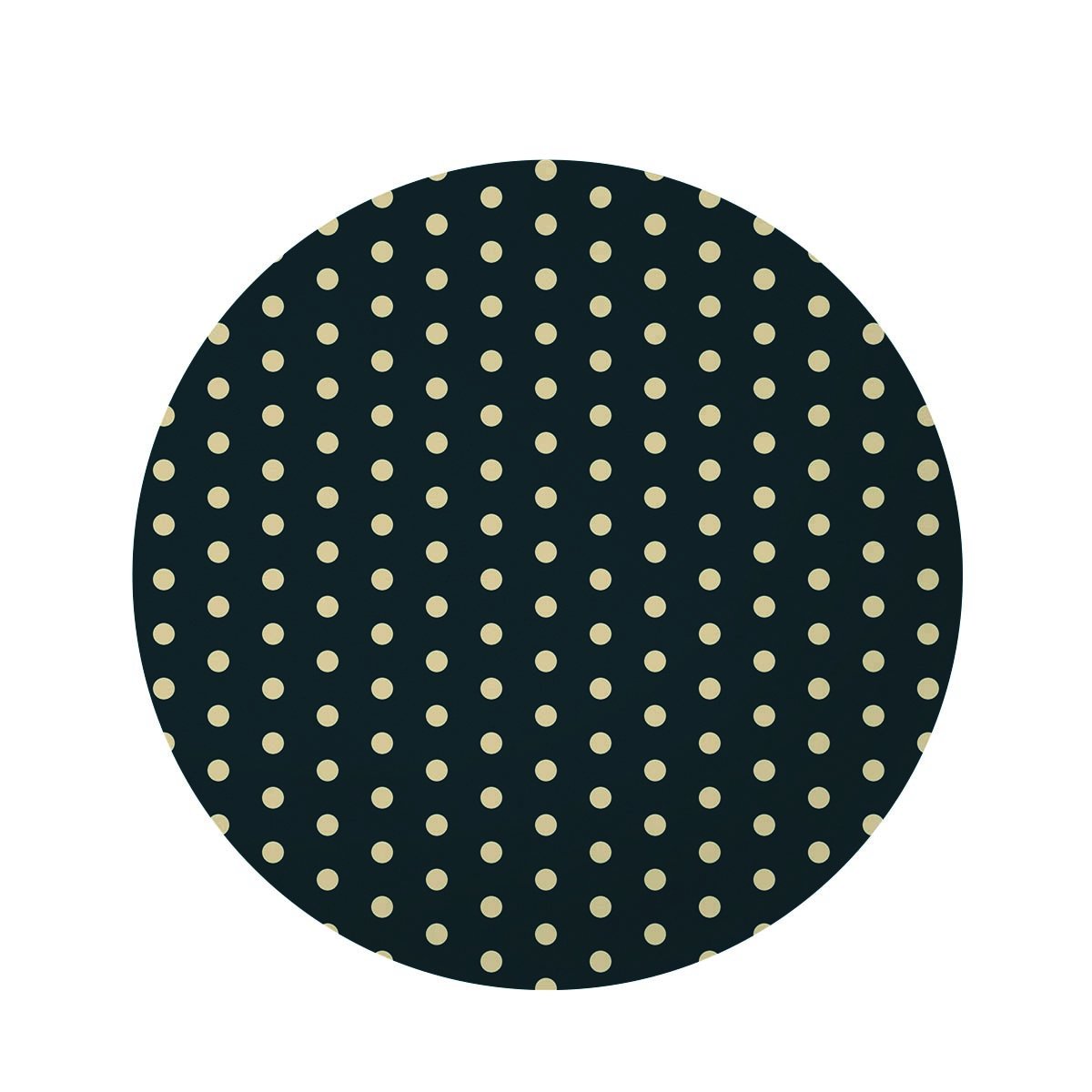 Vintage Black Tiny Polka Dot Round Rug-grizzshop