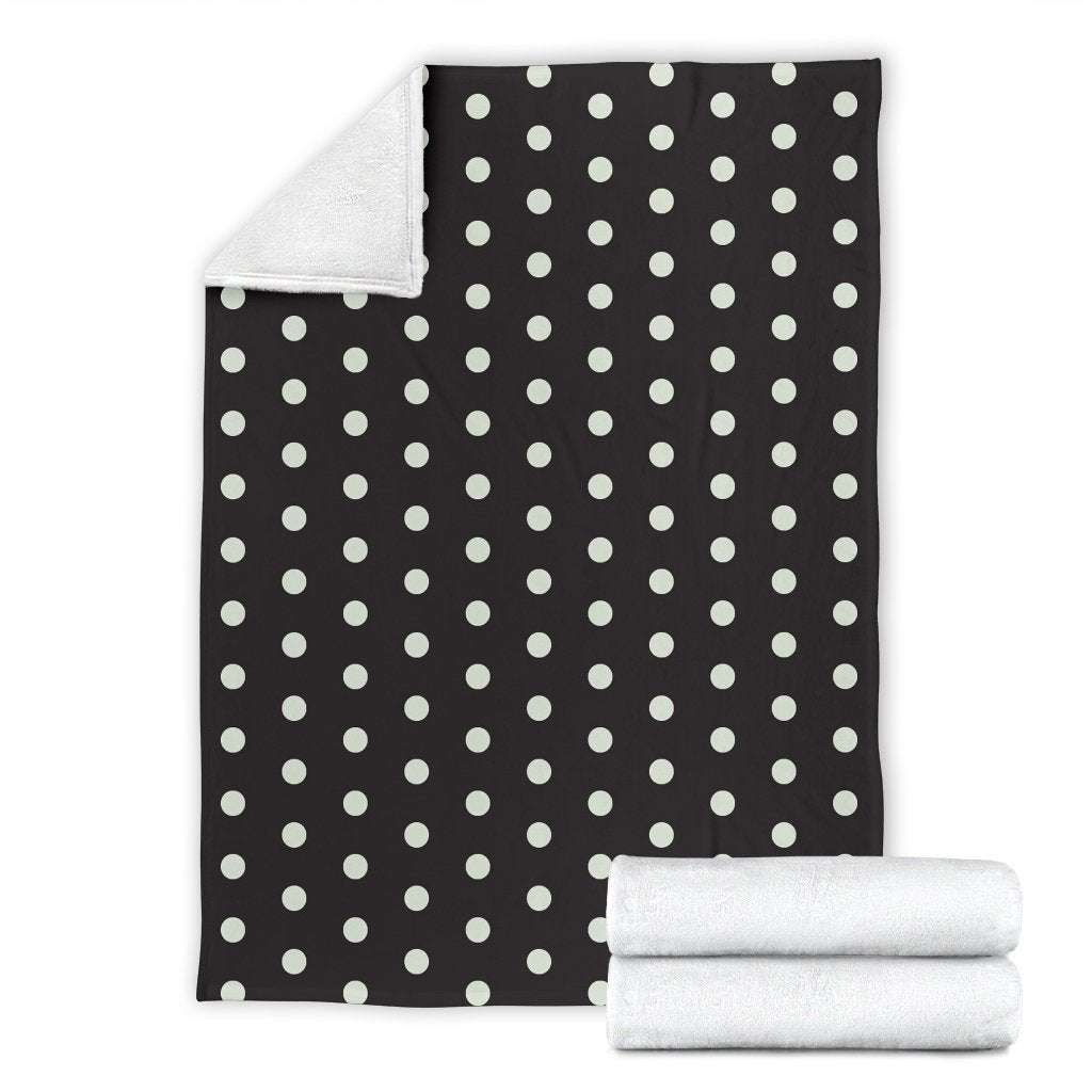 Vintage Black White Polka dot Pattern Print Blanket-grizzshop