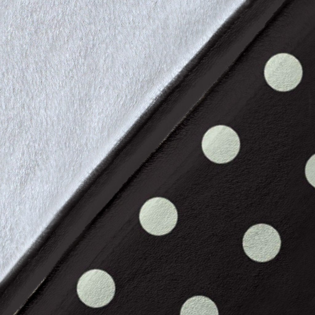 Vintage Black White Polka dot Pattern Print Blanket-grizzshop