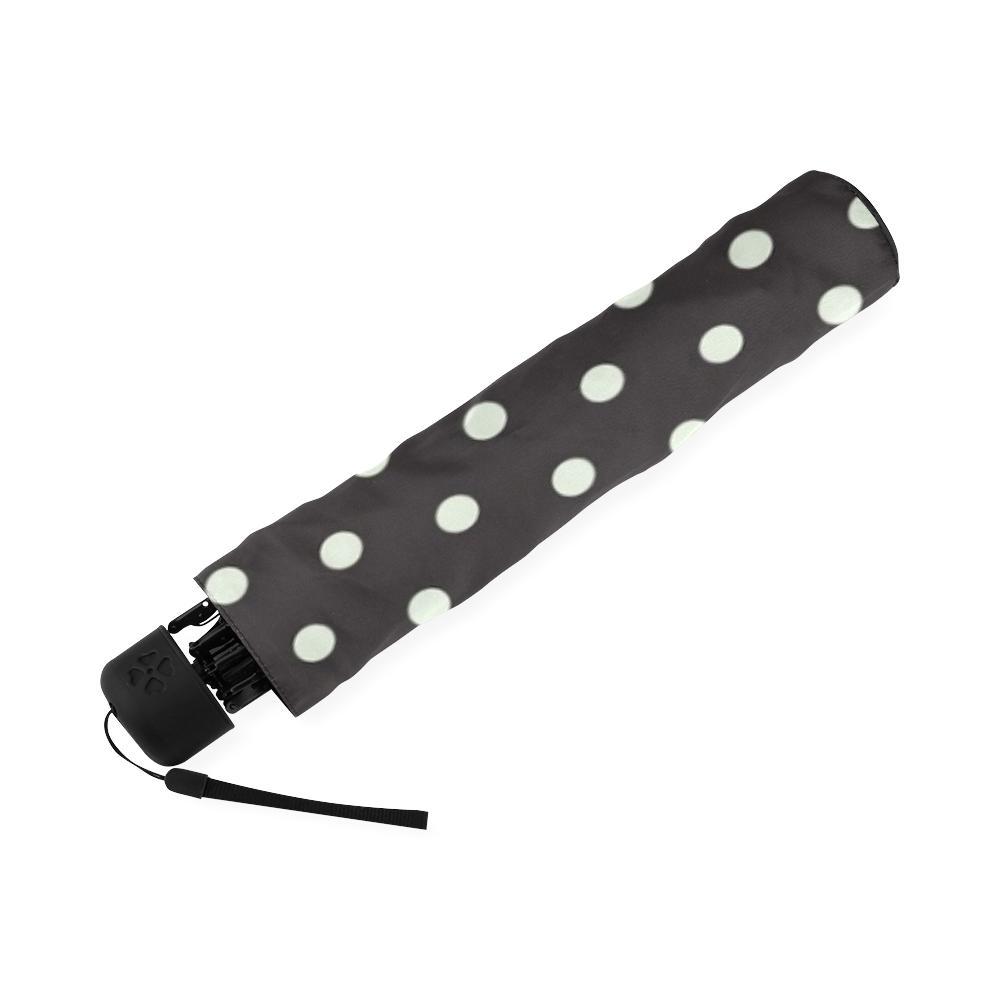 Vintage Black White Polka dot Pattern Print Foldable Umbrella-grizzshop