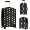 Vintage Black White Polka dot Pattern Print Luggage Cover Protector-grizzshop