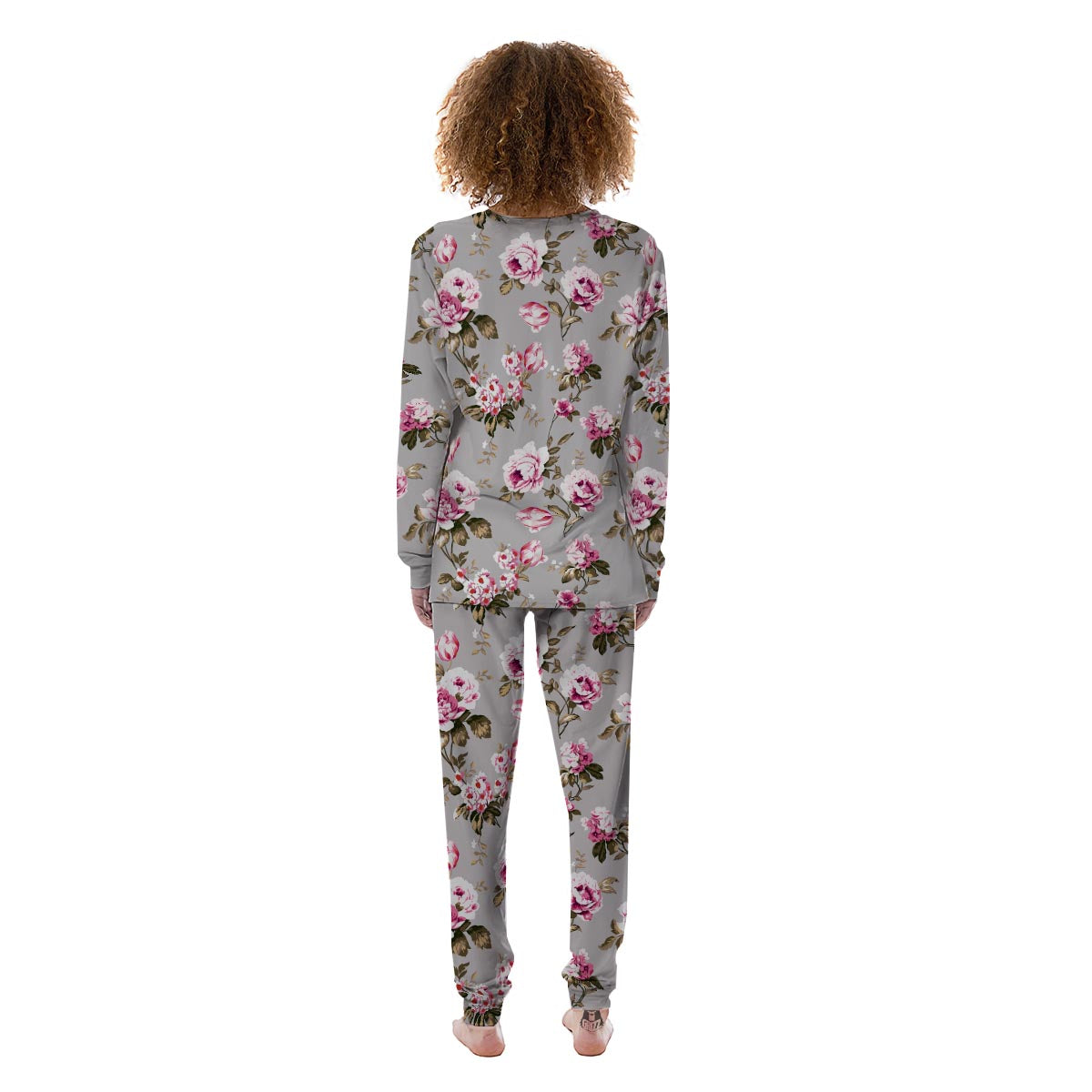 Vintage Floral Shabby Chic Print Pattern Women's Pajamas-grizzshop