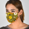 Vintage Hawaiian Floral Tropical Flower Hibiscus Palm Leaves Pattern Print Face Mask-grizzshop