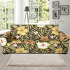 Vintage Hawaiian Floral Tropical Flower Hibiscus Palm Leaves Pattern Print Sofa Covers-grizzshop