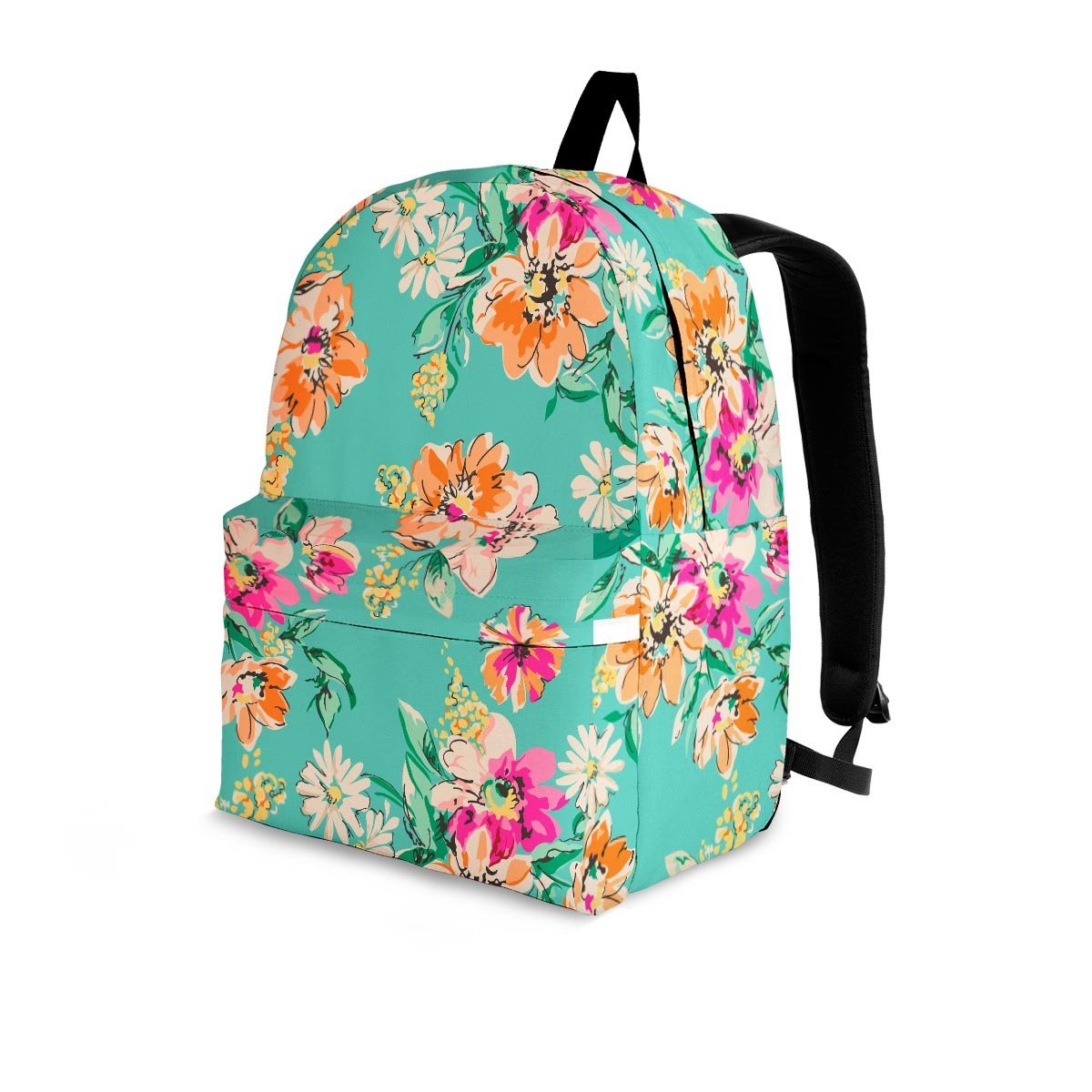 Vintage Pastel Floral Print Backpack-grizzshop