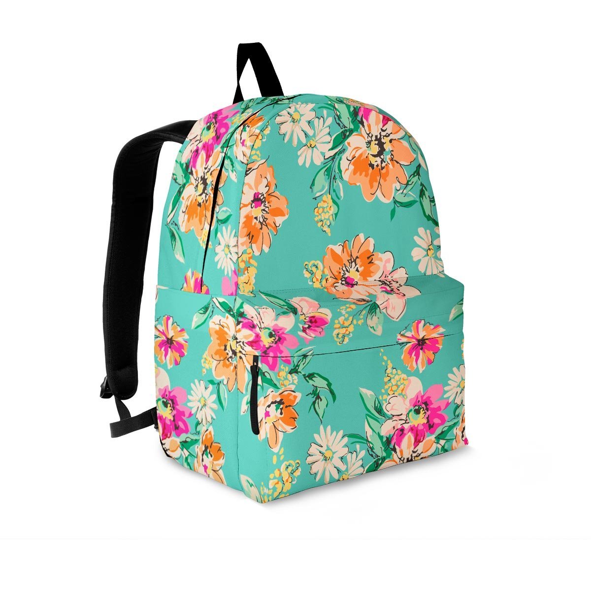 Vintage Pastel Floral Print Backpack-grizzshop