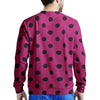 Vintage Pink And Black Polka Dot Men's Sweatshirt-grizzshop