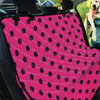 Vintage Pink And Black Polka Dot Pet Car Seat Cover-grizzshop