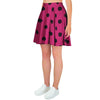Vintage Pink And Black Polka Dot Women's Skirt-grizzshop
