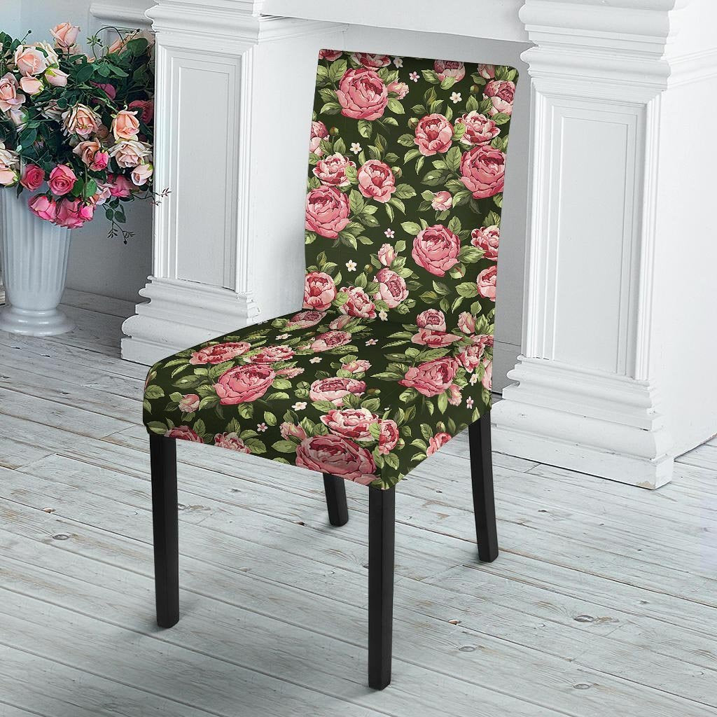 Vintage Pink Rose Floral Print Chair Cover-grizzshop