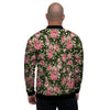 Vintage Pink Rose Floral Print Men's Bomber Jacket-grizzshop