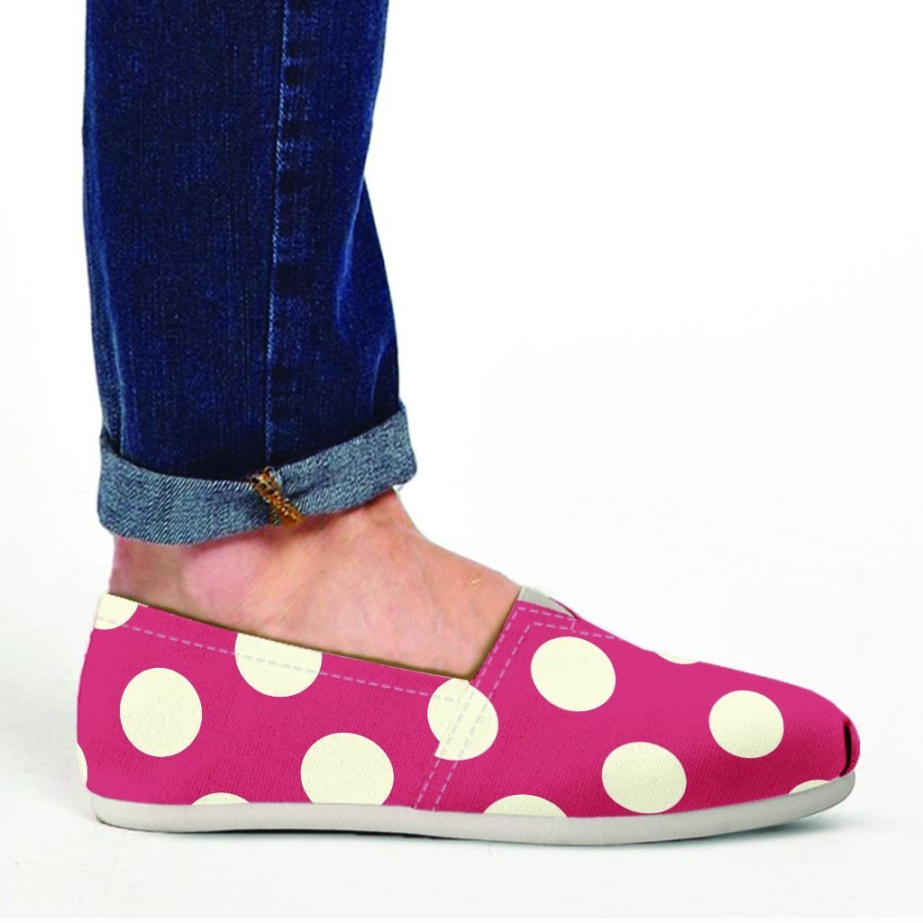 Vintage Red Polka Dot Canvas Shoes-grizzshop