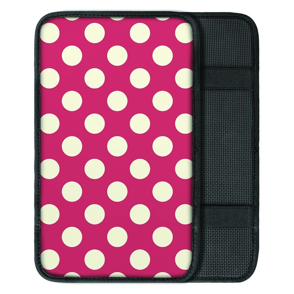 Vintage Red Polka Dot Car Console Cover-grizzshop