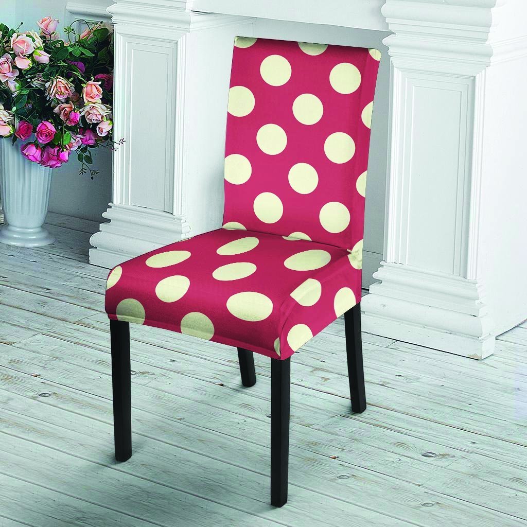 Vintage Red Polka Dot Chair Cover-grizzshop