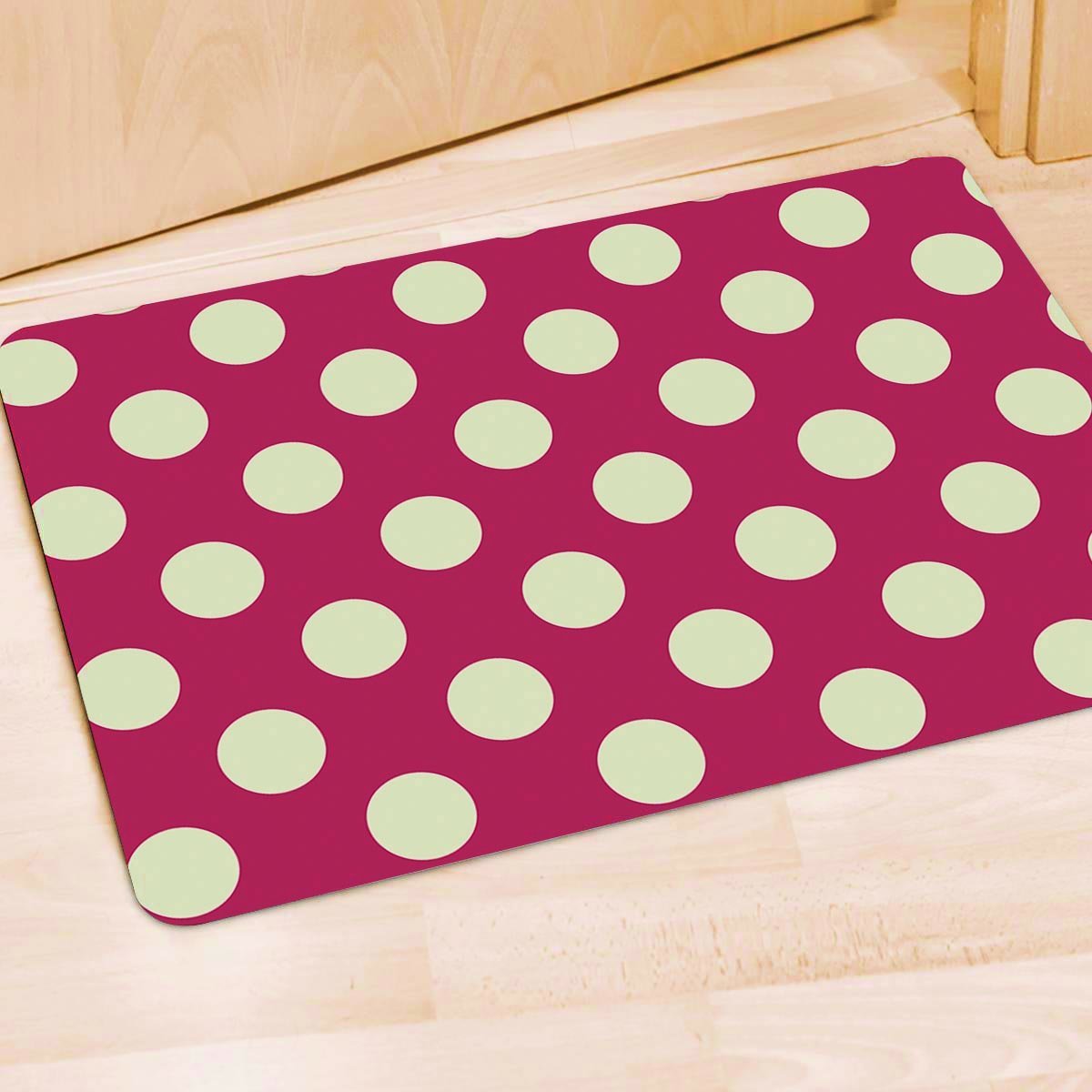 Vintage Red Polka Dot Door Mat-grizzshop