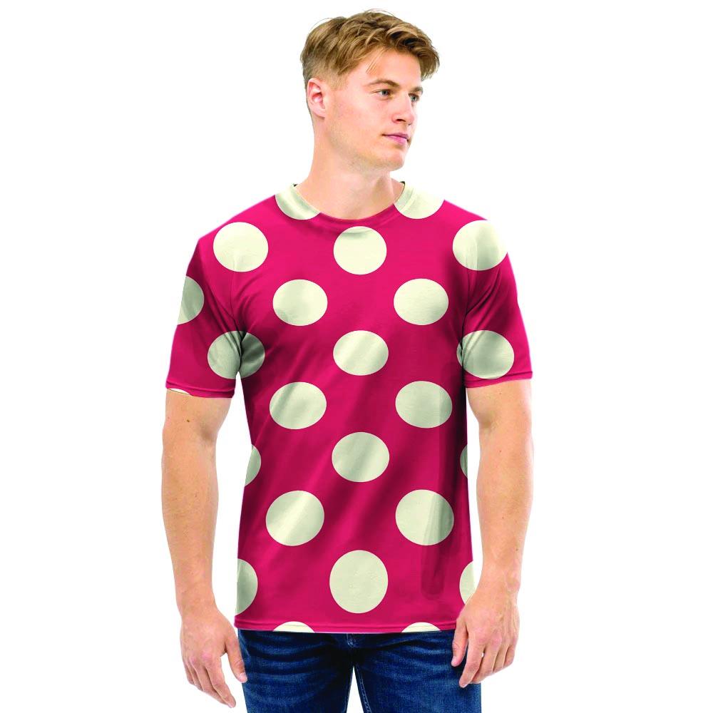 Vintage Red Polka Dot Men T Shirt-grizzshop