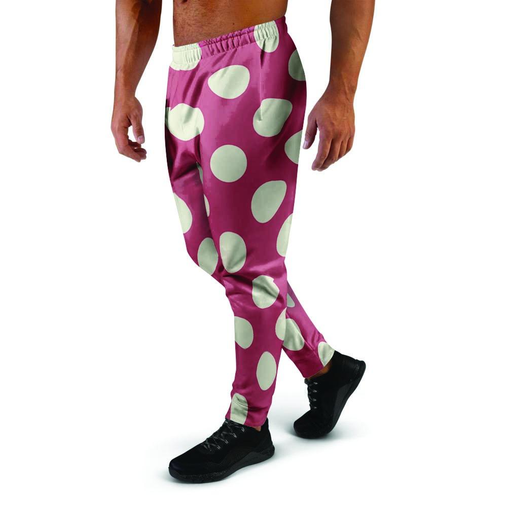 Vintage Red Polka Dot Men's Joggers-grizzshop