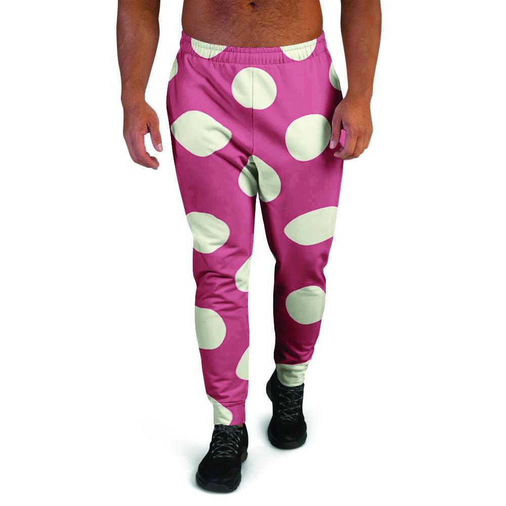 Vintage Red Polka Dot Men's Joggers-grizzshop