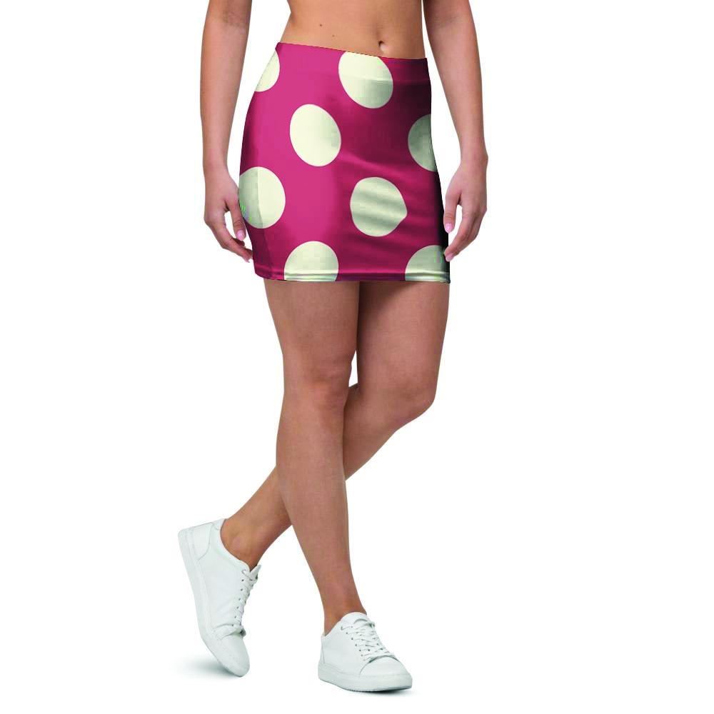 Vintage Red Polka Dot Mini Skirt-grizzshop