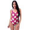 Vintage Red Polka Dot One Piece Swimsuite-grizzshop