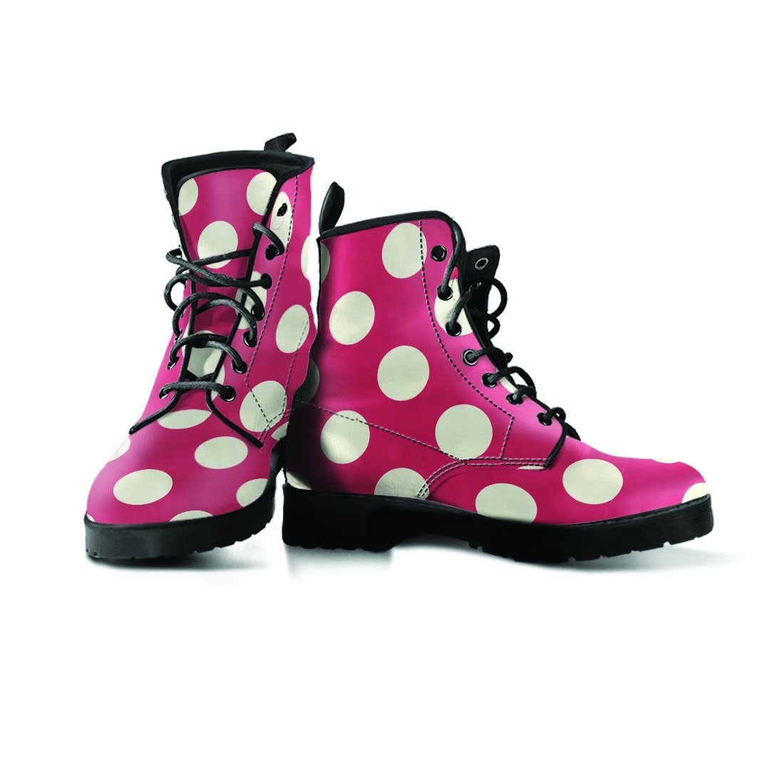 Vintage Red Polka Dot Women's Boots-grizzshop