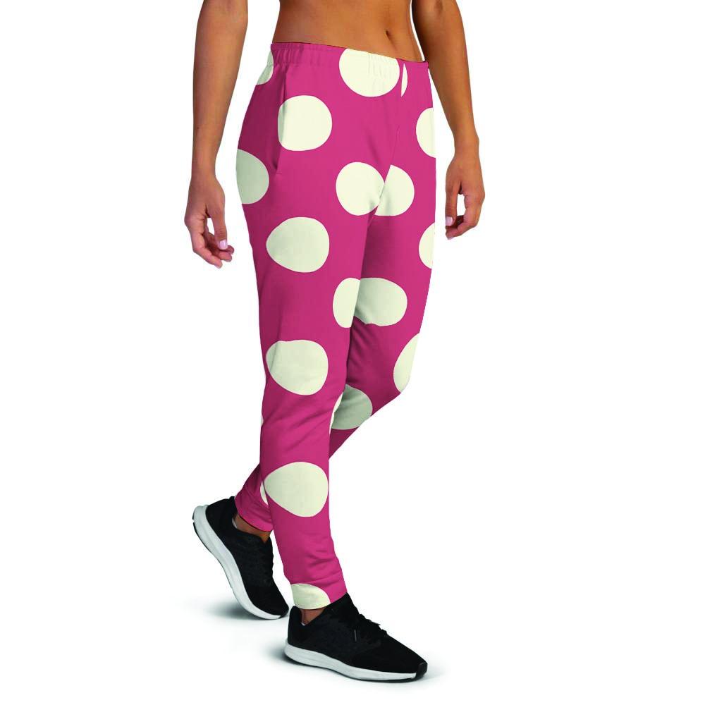 Vintage Red Polka Dot Women's Joggers-grizzshop