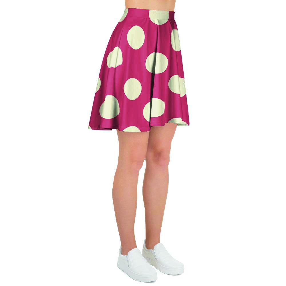 Vintage Red Polka Dot Women's Skirt-grizzshop