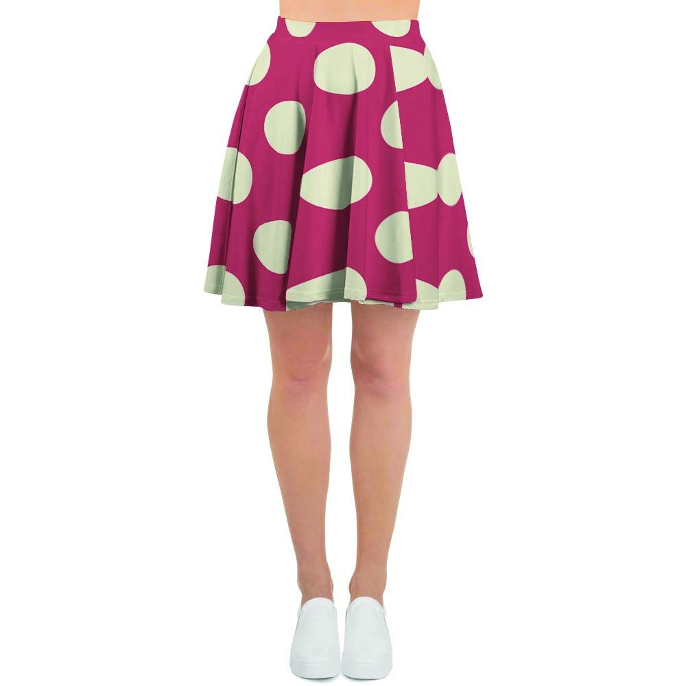 Vintage Red Polka Dot Women's Skirt-grizzshop