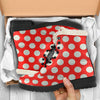 Vintage Red White Polka Dot Pattern Print Comfy Winter Boots-grizzshop