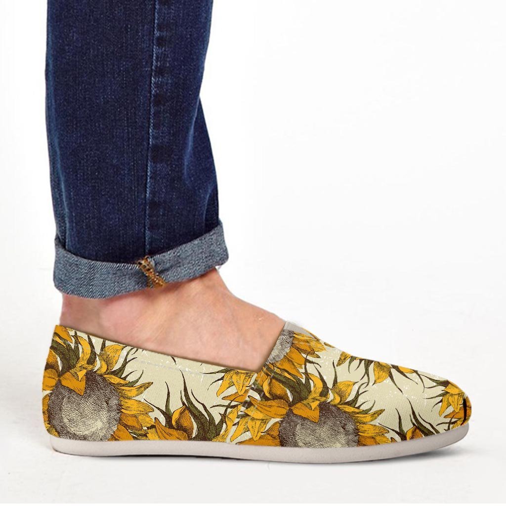 Vintage Sunflower Canvas Shoes-grizzshop
