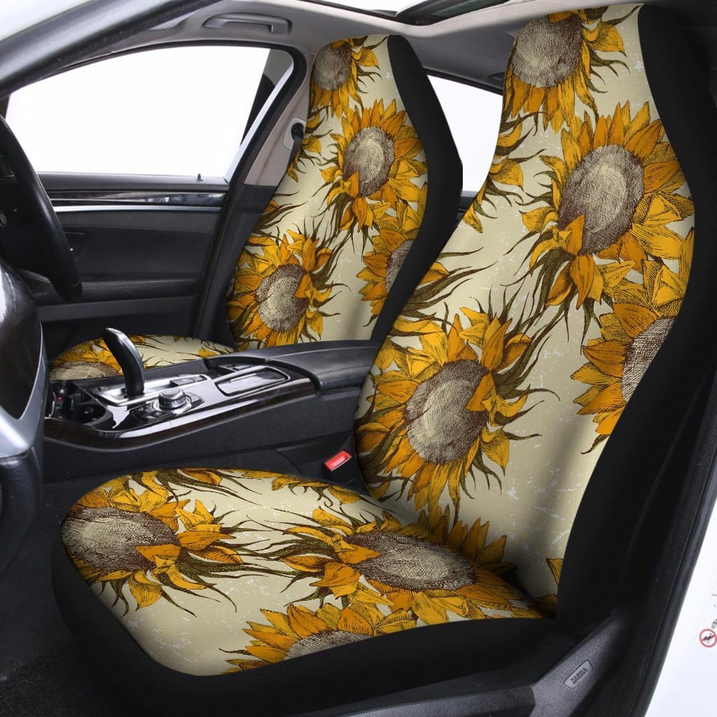 Vintage Sunflower Car Seat Covers-grizzshop