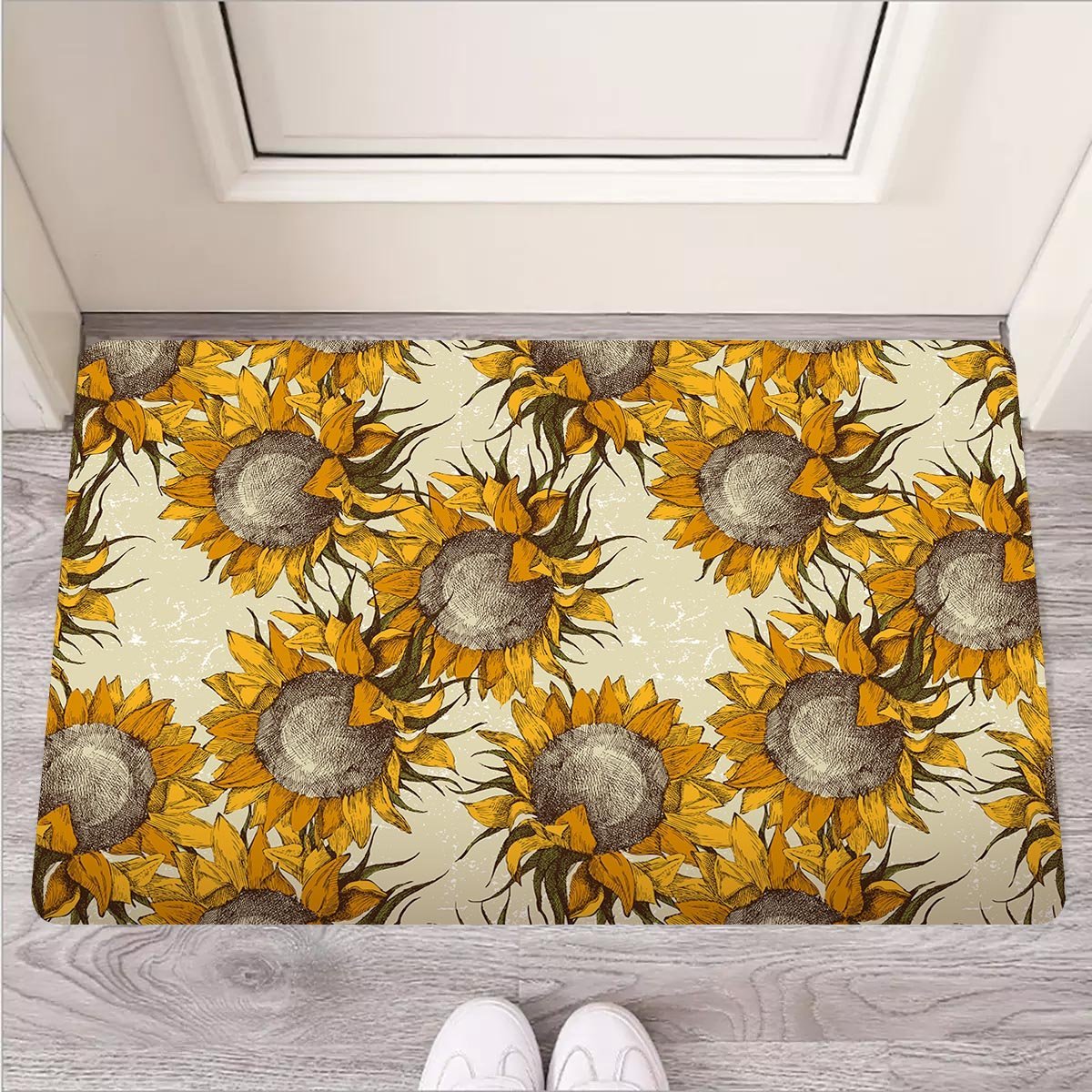 Vintage Sunflower Door Mat-grizzshop