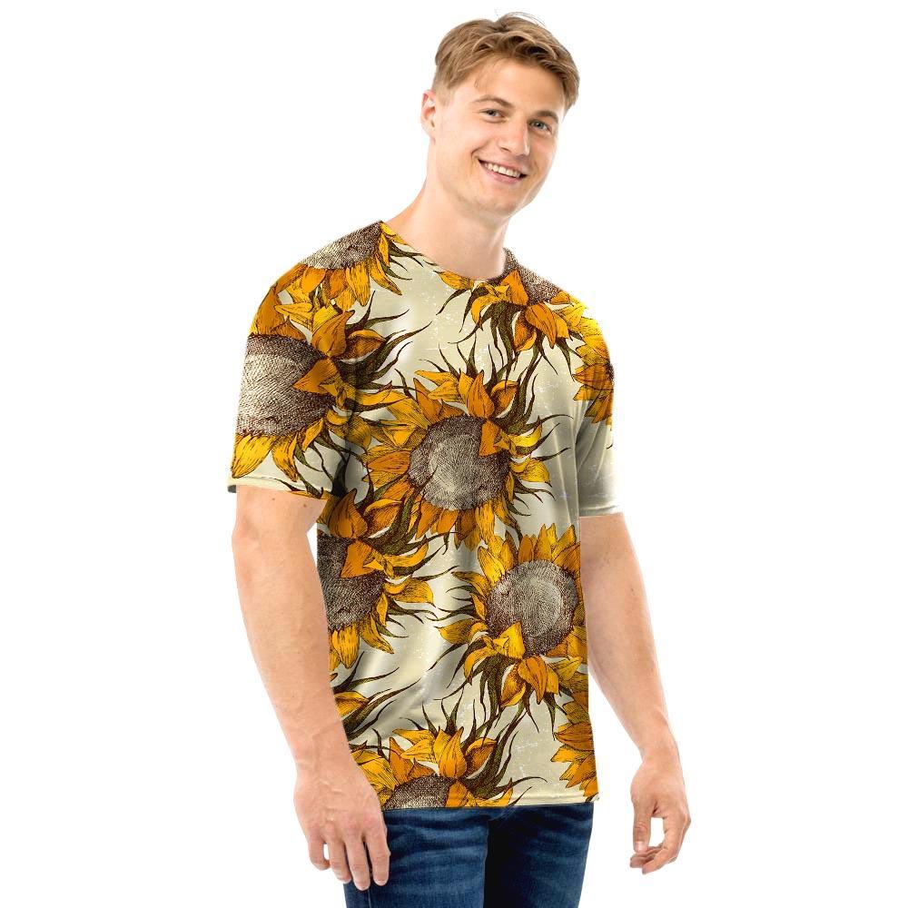 Vintage Sunflower Men T Shirt-grizzshop