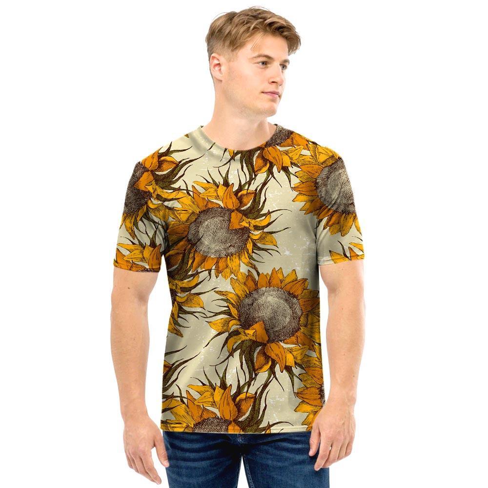Vintage Sunflower Men T Shirt-grizzshop