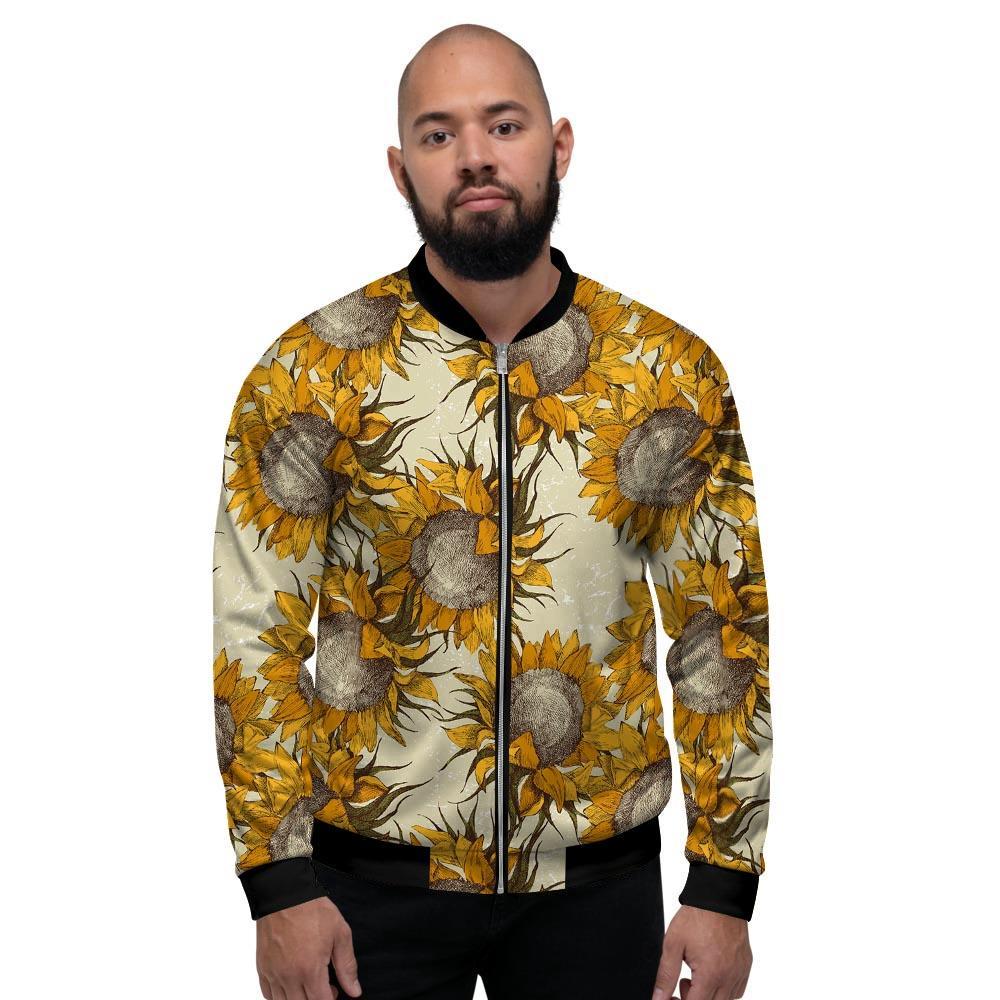 Vintage Sunflower Men's Bomber Jacket-grizzshop