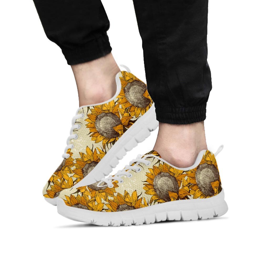 Vintage Sunflower Men's Sneakers-grizzshop