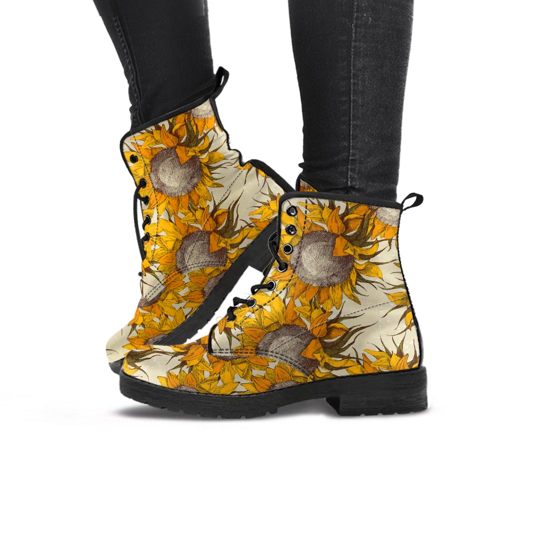 Vintage Sunflower Women's Boots-grizzshop