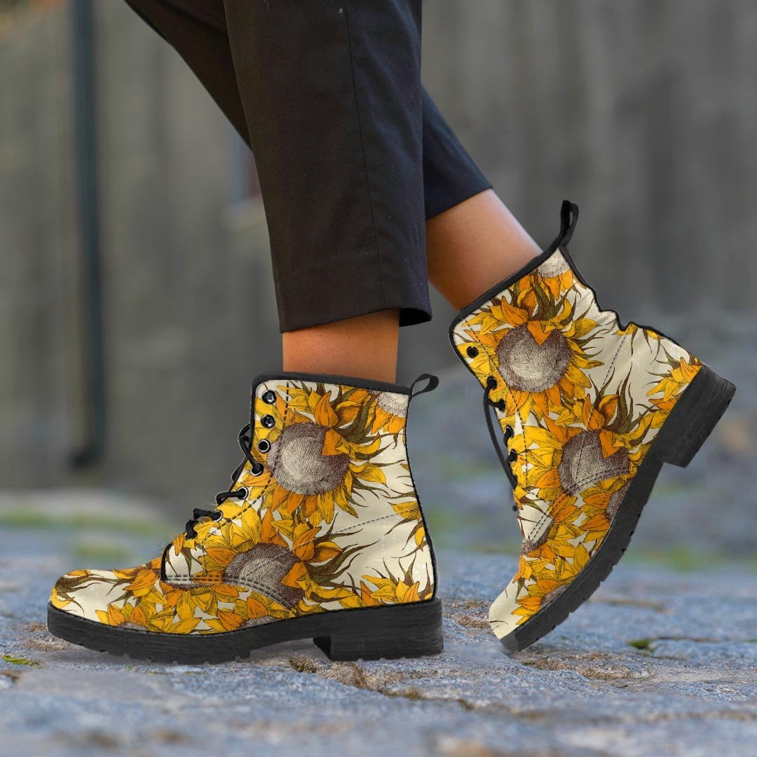 Vintage Sunflower Women's Boots-grizzshop