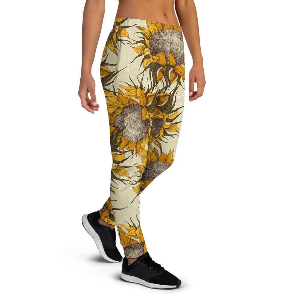 Vintage Sunflower Women's Joggers-grizzshop