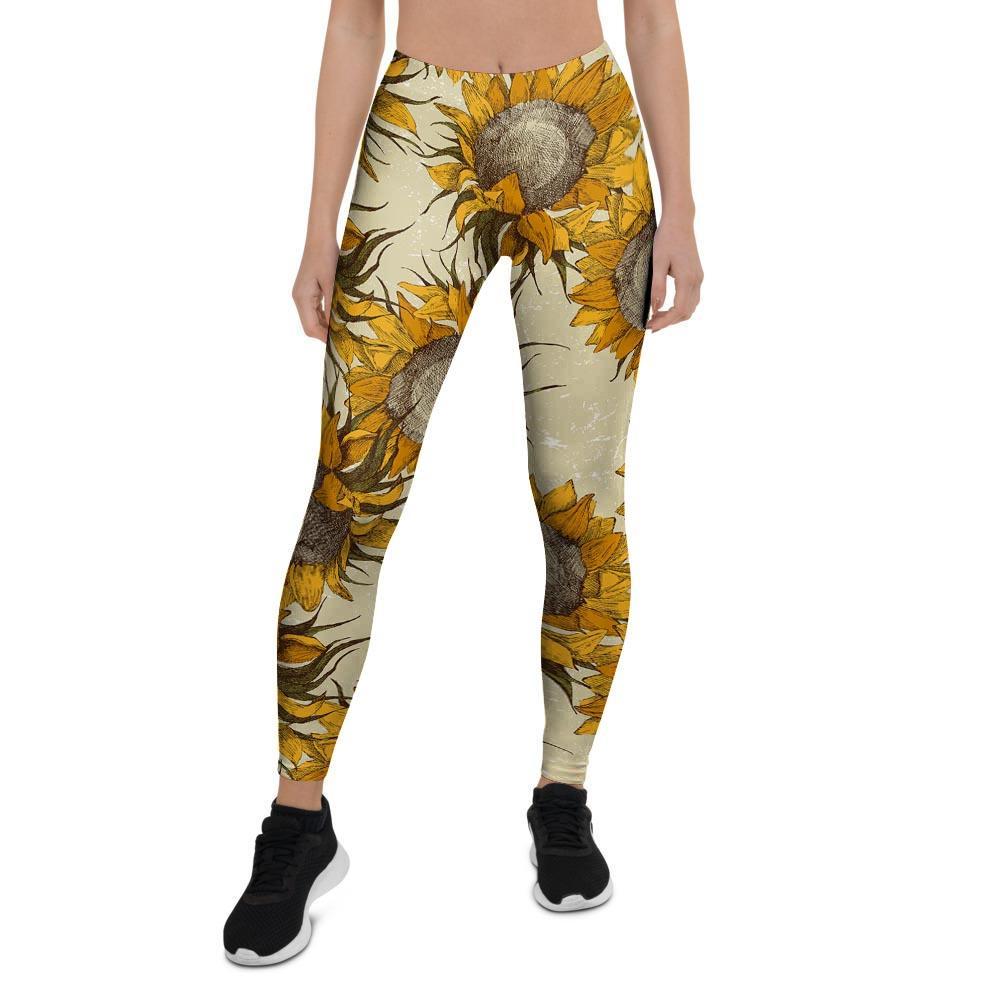 Vintage Sunflower Women's Leggings-grizzshop