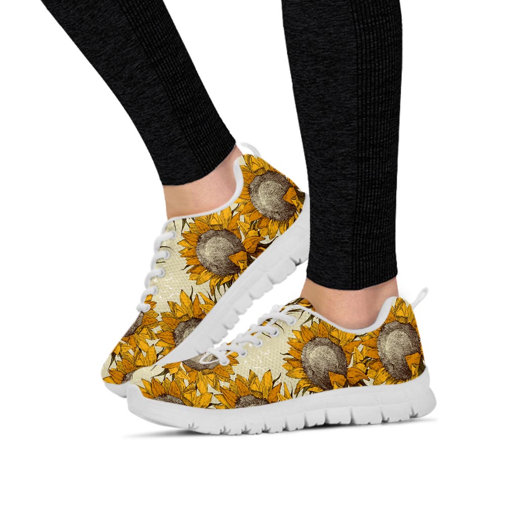 Vintage Sunflower Women's Sneakers-grizzshop