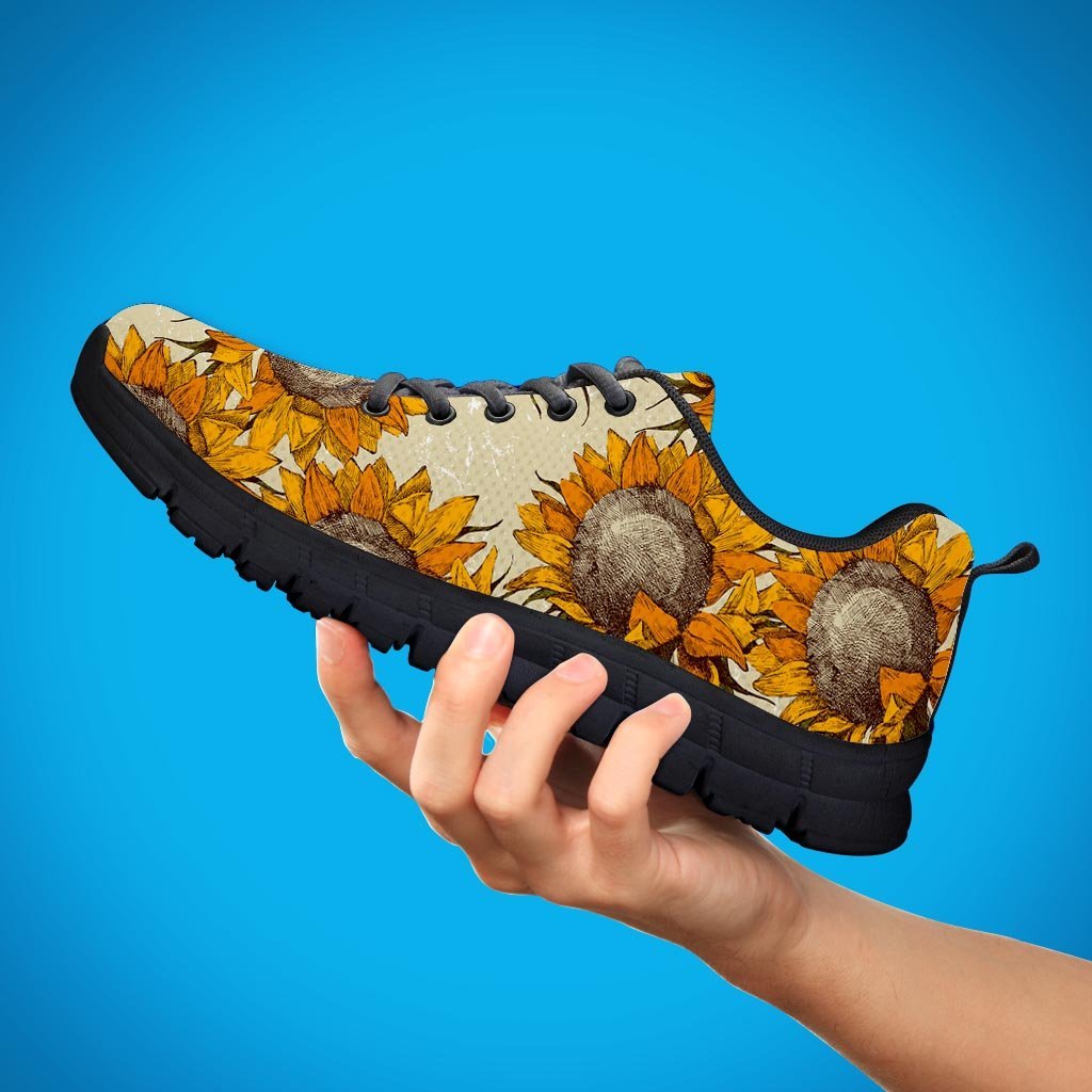 Vintage Sunflower Women's Sneakers-grizzshop