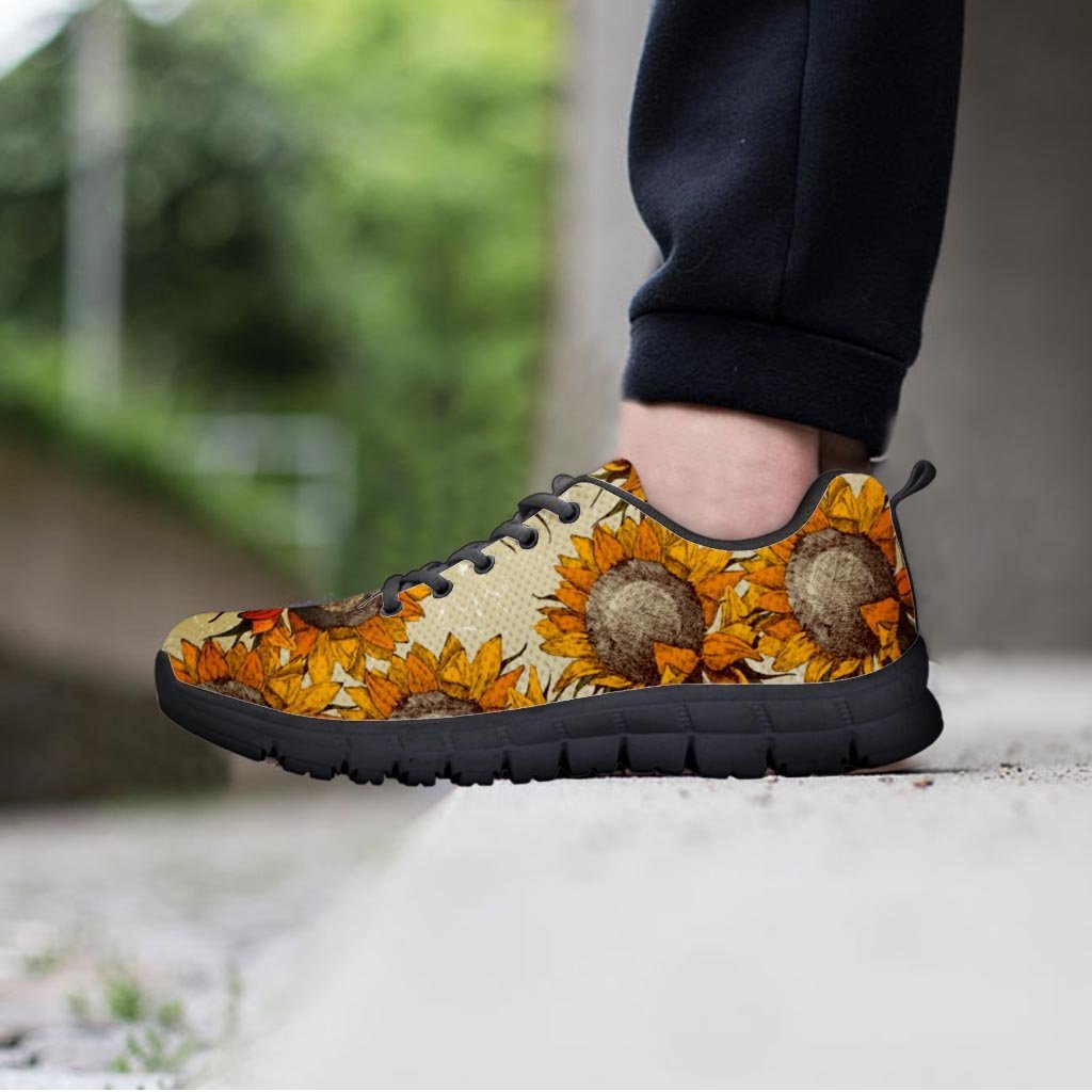 Vintage Sunflower Women's Sneakers-grizzshop