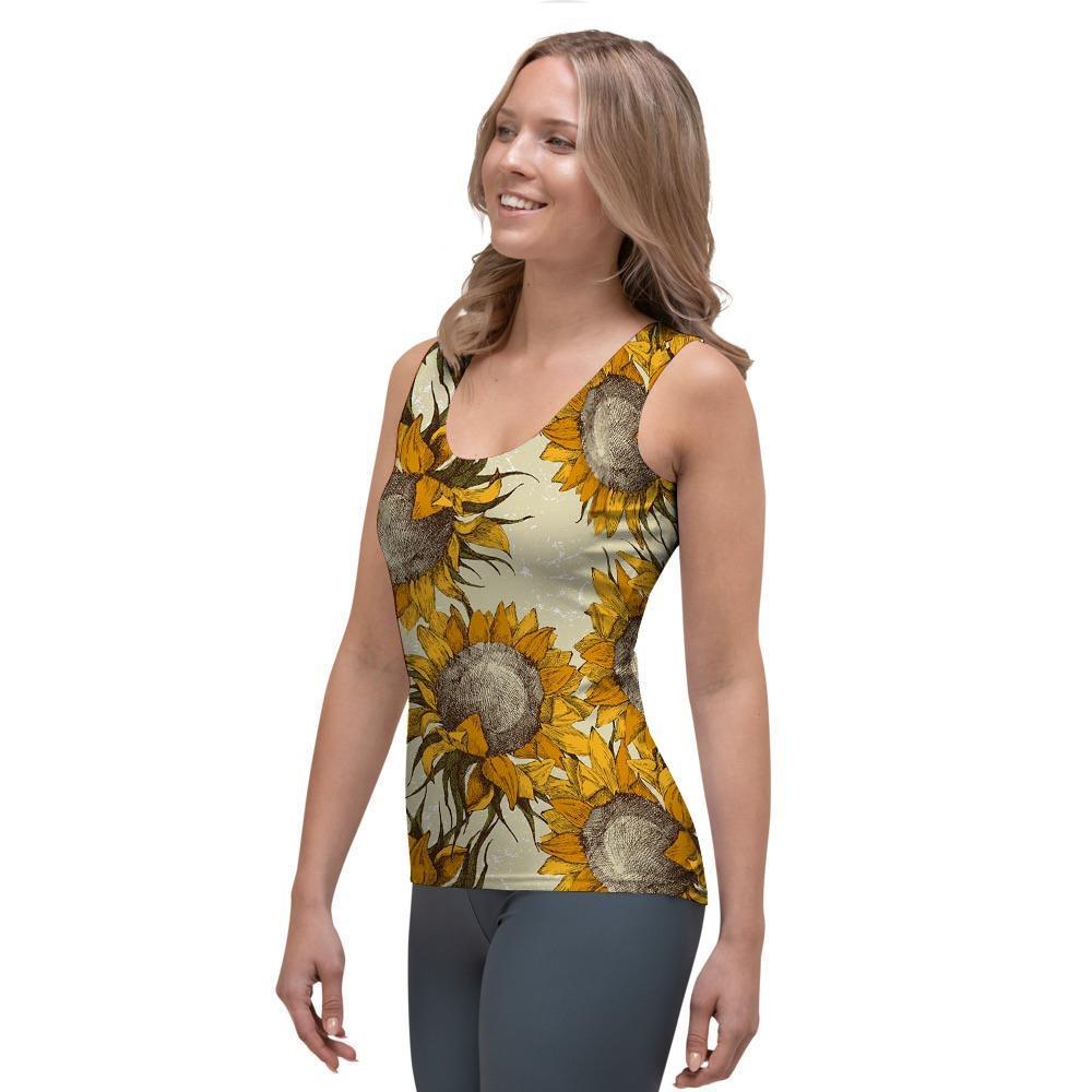 Vintage Sunflower Women's Tank Top-grizzshop