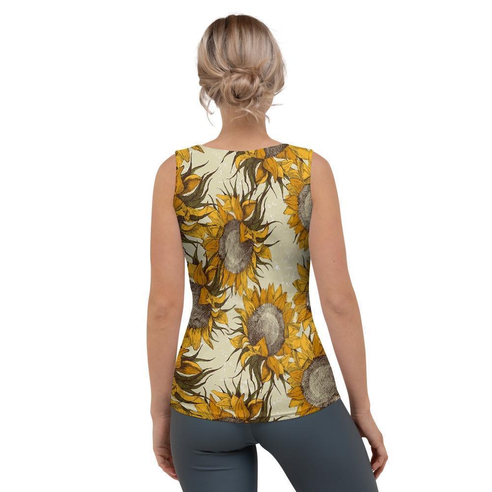 Vintage Sunflower Women's Tank Top-grizzshop