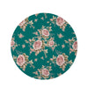 Load image into Gallery viewer, Vintage Watercolor Pink Rose Flower Print Round Rug-grizzshop