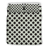 Load image into Gallery viewer, Vintage White Black Polka dot Pattern Print Duvet Cover Bedding Set-grizzshop