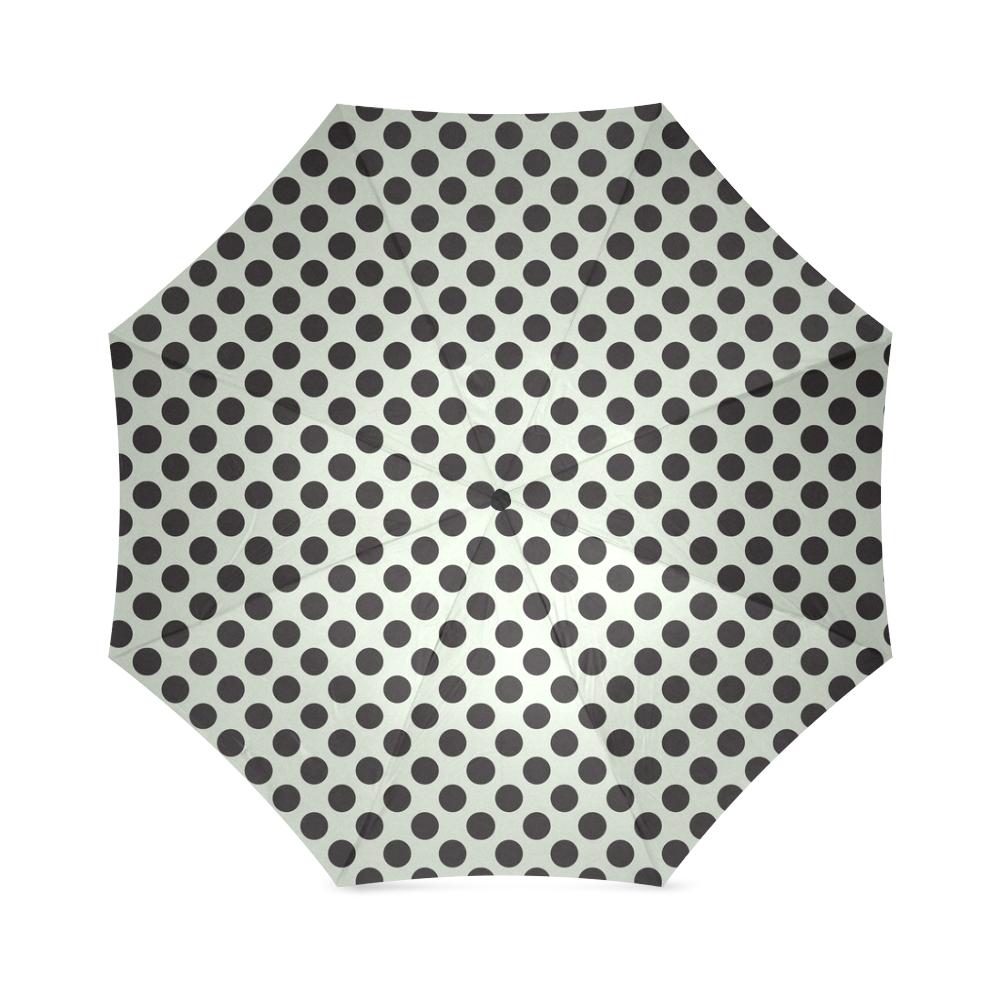 Vintage White Black Polka dot Pattern Print Foldable Umbrella-grizzshop
